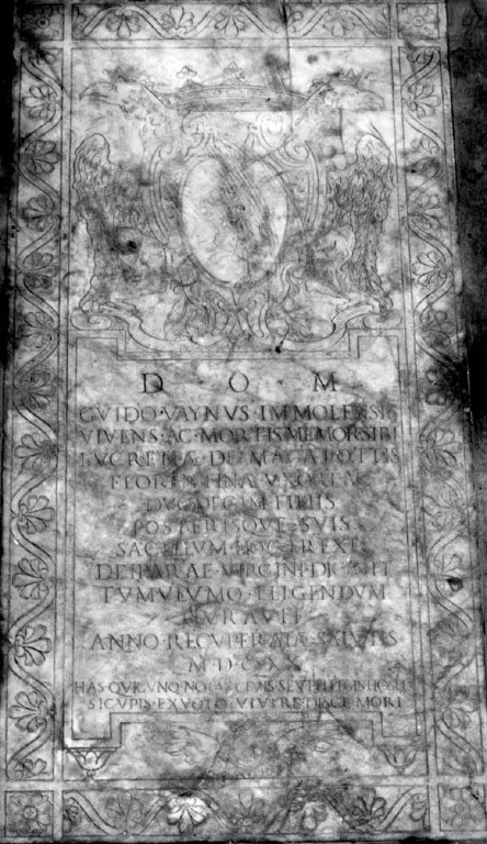 lapide tombale - ambito romano (sec. XVII)